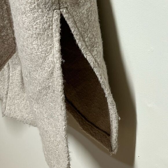 Anthropologie Joie Open front Belted Wool Blend Oatmeal Coat Sz S - Picture 8 of 10